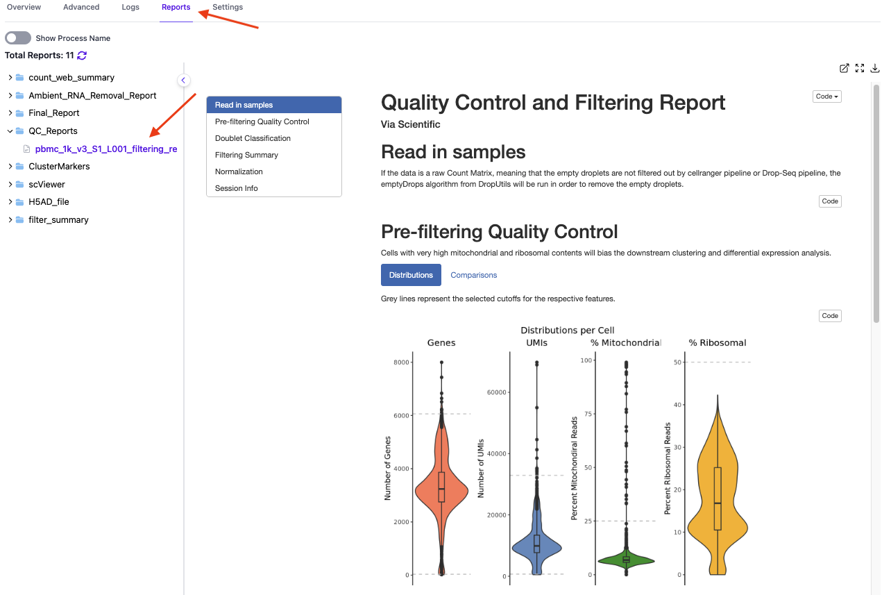 Image showing QC plots
