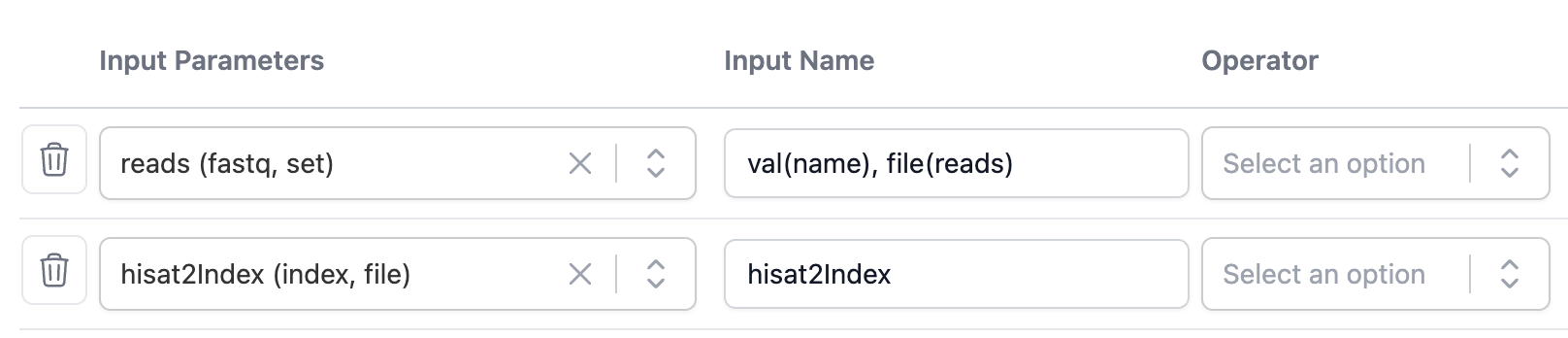 Image showing Hisat parameters