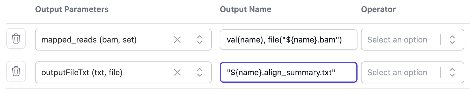 Image showing Hisat parameters