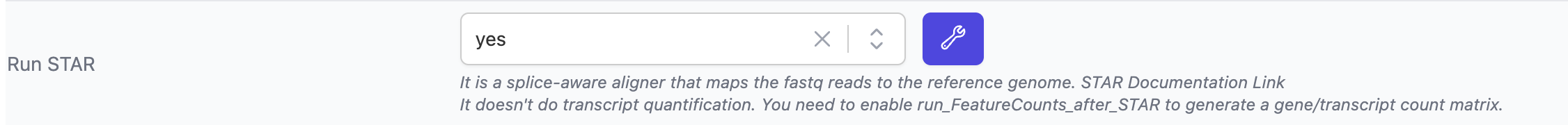 Process options when run_STAR is yes