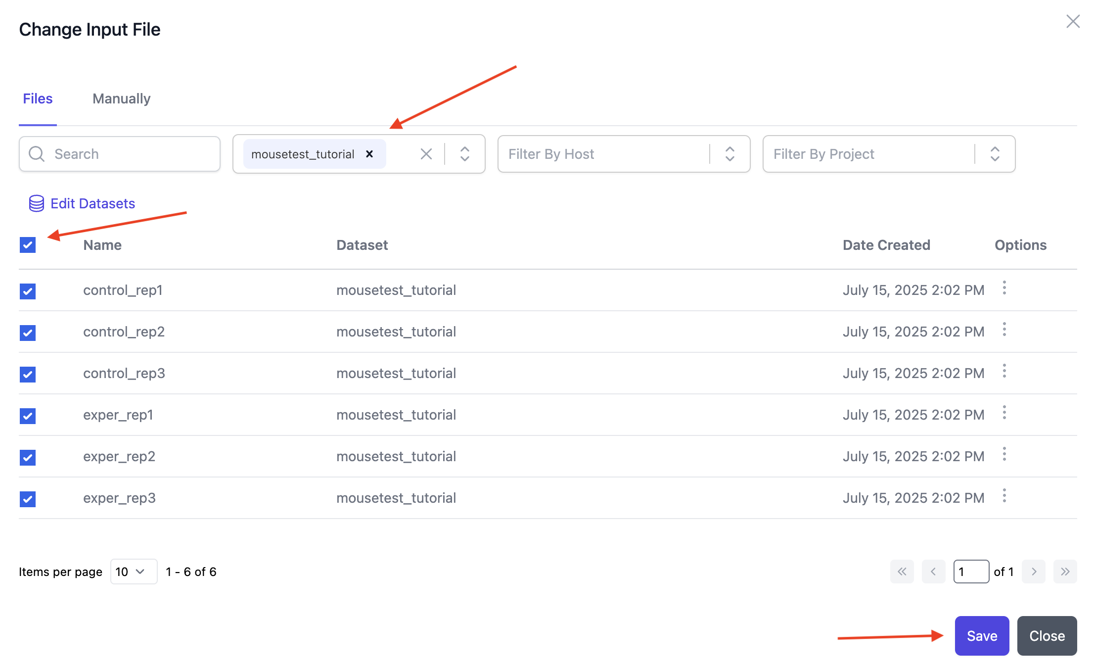 Image of Dataset Selection